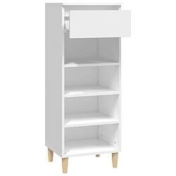 Avis vidaXL Armoire à chaussures Blanc 40x36x105 cm Bois d'ingénierie