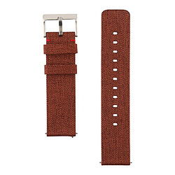 Avis Wewoo Bracelet pour montre connectée Dragonne en toile mode simple Fitbit Versa / 2 Marron