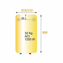 Chauffe eau électrique vertical mural DURALIS 100L ACI hybride THERMOR 251072