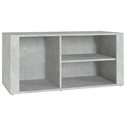 vidaXL Armoire à chaussures Gris béton 100x35x45 cm Bois d'ingénierie