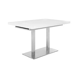 Acheter Mes Table à manger extensible 120/200 cm blanc et chromé - KADROK