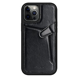 nillkin aoge cuir coque genuine cuir protective wallet cover iphone 12 mini noir