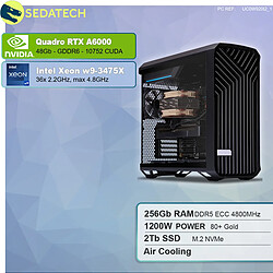 Sedatech Workstation Pro • Intel Xeon-3475X • RTX A6000 • 256Go RAM • 2To SSD M.2 • sans OS