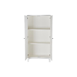 Acheter Pegane Armoire en bois sapin blanc avec 2 portes et 2 étagères - Largeur 80 x Hauteur 160 x Profondeur 40 cm