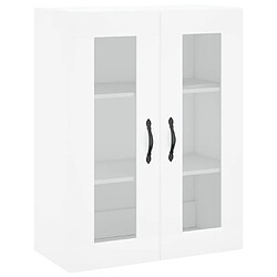 vidaXL Armoire murale blanc brillant 69,5x34x90 cm bois d'ingénierie