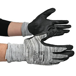 Rostaing Lot de 10 paires de gants de travail en PE Nitrile anti coupure Dynanit EN388