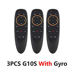 Universal [ 3 ] G10G10SG10SPRO Télécommande vocale BT Bluetooth Télécommande aérienne Souris 2.4G Gyroscope sans fil pour Android TV Box H96 Max X3 | Télécommande vocale (3 Souris télécommandée aérienne G10S) pas cher