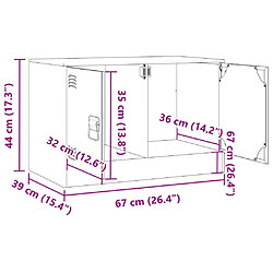 vidaXL Meuble TV vert olive 67x39x44 cm acier pas cher