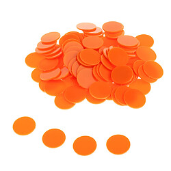 Acheter 25MM barillet en plastique Coin Chip Money 100 barils un avion baril Boundless Orange