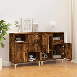 Avis Maison Chic Ensemble de 2 Buffets,commode,console pour rangement chêne fumé 60x35x70 cm bois d'ingénierie -MN62255