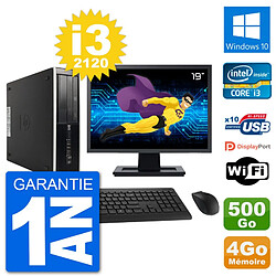 PC HP Compaq 6200 Pro SFF Ecran 19" i3-2120 RAM 4Go Disque 500Go Windows 10 Wifi · Occasion 