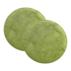 2x Pierre De Massage Chaude Jade Naturel Pour Le Corps Du Visage Outil De Massage Spa Pierre Chaude