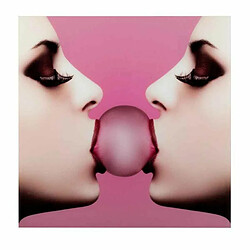 Paris Prix Cadre Photo Déco Chewing-Gum 110x110cm Rose