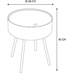 Avis The Home Deco Factory Table d'appoint avec coffre intégré Eugénie bleu nuit.