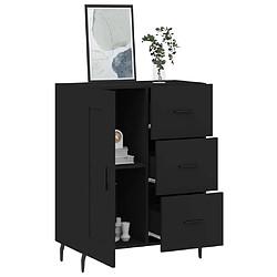 Avis vidaXL Buffet noir 69,5x34x90 cm bois d'ingénierie