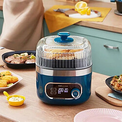 Universal Home Multifonction Intelligent Automatic Vision Huile Machine à frites gratuite(Bleu) 