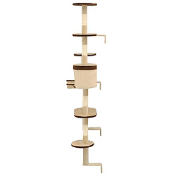 Acheter Arbre à chat,niche pour chat en sisal Montage mural 194 cm Beige et marron -MN14184