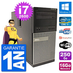 PC Tour Dell OptiPlex 790 MT Intel i7-2600 RAM 16Go Disque 250Go Windows 10 Wifi · Occasion 