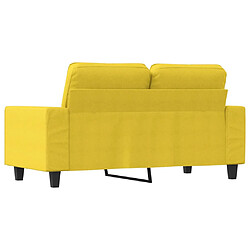 Acheter vidaXL Canapé à 2 places Jaune clair 120 cm Tissu