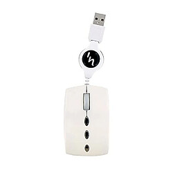 1Control Mini Souris filaire (rétractable) T'nB Guppy (Blanc) 1Control Mini Souris filaire (rétractable) T'nB Guppy (Blanc)