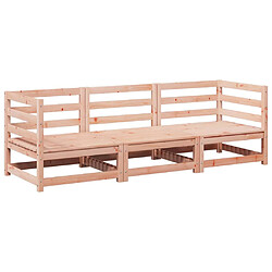 vidaXL Salon de jardin 3 pcs bois massif sapin de douglas