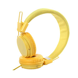 Universal Casque filaire enfant casque bandeau pour tablette ipad branché jaune 