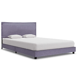 vidaXL Cadre de lit sans matelas gris clair tissu 140x200 cm 