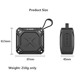 Avis Wewoo Enceinte Bluetooth étanche S6 Portable Haut-Parleur Musique Sans Fil Radio Box Anti-drop Extérieur Vélo Micro SD Noir + vert