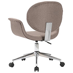 Acheter vidaXL Chaise pivotante à manger taupe tissu