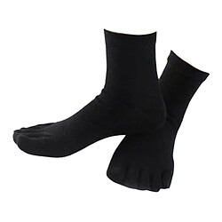 1 Paire De Chaussettes Confortables à Cinq Orteils En Coton Chaussettes à Chaussettes En Coton Noir