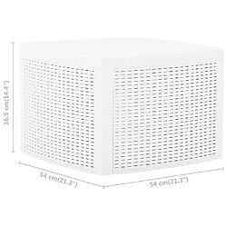 vidaXL Table d'appoint Blanc 54x54x36,5 cm Plastique pas cher