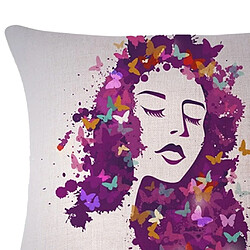 Acheter Purple Tree Coussin de coton en coton vintage Housse de coussin de décoration intérieure n ° 3