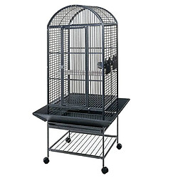 Strong Cage pour perroquet Villa Minerva Gris métallisé 46x46x144 cm