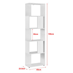 Avis Bibliothèque Aneby 159 x 45 x 24 cm Blanc [en.casa]