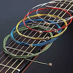 Wewoo Cordes de guitare EA 6 en 1 multicolores