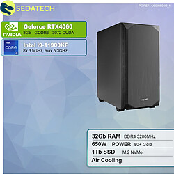 Sedatech Workstation • Intel i9-11900KF • RTX4060 • 32 Go RAM • 1To SSD M.2 • sans OS