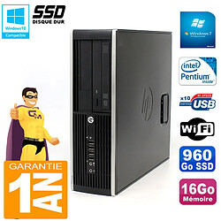 PC HP Compaq 8300 SFF Intel G850 RAM 16Go Disque 960 Go SSD Graveur DVD Wifi W7 - Occasion