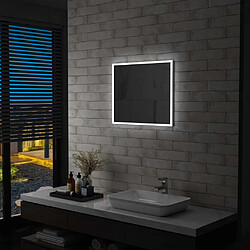 vidaXL Miroir mural à LED pour salle de bains 60x50 cm