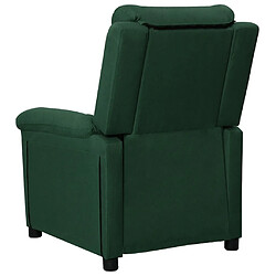 Acheter vidaXL Fauteuil inclinable Vert foncé Tissu