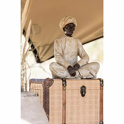 Paris Prix Statue Déco en Résine Indien Assis 22cm Beige