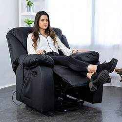 Eco-De 8590 N Fauteuil Massage Relax Monaco Noir