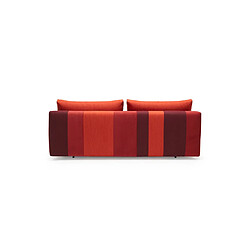 Inside 75 Canapé convertible CONLIX PATCHWORK coloris rouge