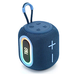 Yonis Enceinte Bluetooth Portable LED Subwoofer Puissante Autonomie Enceinte Bluetooth LED Portable Avec Super Bass Et Lumière Ambiante Bleu YONIS