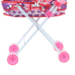 Mini-poussette pliable pour poussette de chariot de poussette faisant semblant de jouer le coeur de jouets