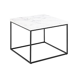 Lisa Design Alamosa - table basse - effet marbre blanc - 60 cm pas cher