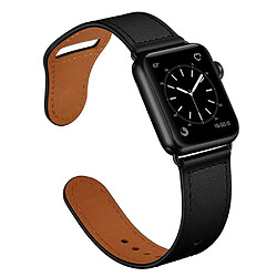 Acheter Wewoo Pour Apple Watch 3/2/1 Génération 38 mm Bracelet en cuir à boucle universelle noir