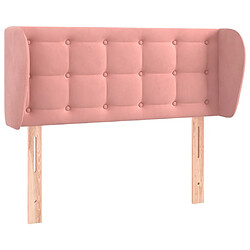 Maison Chic Tête de lit scandinave avec oreilles,meuble de chambre Rose 103x23x78/88 cm Velours -MN94168