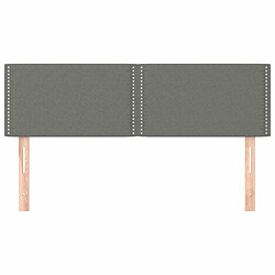 Avis Maison Chic Lot de 2 Têtes de lit design pour chambre - Décoration de lit Gris foncé 72x5x78/88 cm Tissu -MN16405