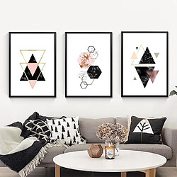 Acheter Sodial 3 pcs-set Decoration nordique Art mural geometrique Affiches de peinture sur toile decoration sur toile Photos de mur d'art (Non