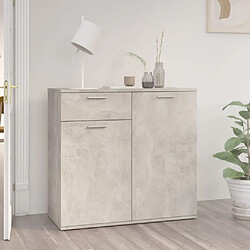 Maison Chic Buffet,Meuble de Rangement,commode pour salon,Cuisine Gris béton 80x36x75 cm Aggloméré -MN52929